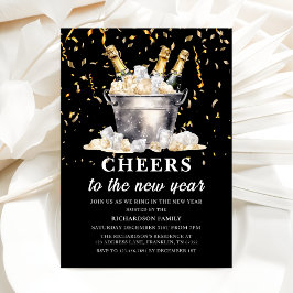 Invitación Black Gold Budget Champagne vitorea al Fiesta de A