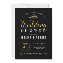 Black & Gold | Ducha de Boda para Parejas Elegante