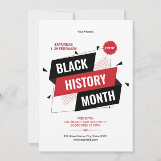 Invitación Black History Month Flyer Template