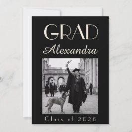 Invitación Black Ivory Veterinary Medicine Graduation Party