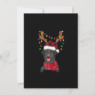Invitación Black Lab Labrador Árbol de Navidad Luz Pajama Per