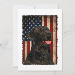 Invitación Black Labrador T Shirt Git USA Flag Lab Duc