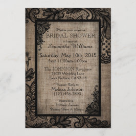 Invitación Black Lace Buralp Gótico moderno ducha de novia