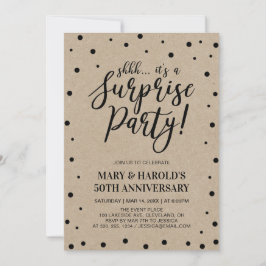 Invitación Black & Marble | 50º Aniversario de Boda Sorpresa