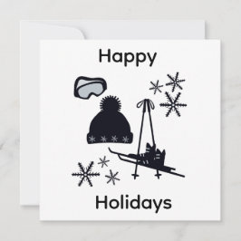 Invitación Black ski & winter designs