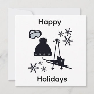 Invitación Black ski & winter designs