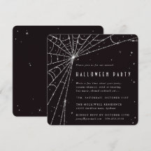 Black Square Diamond Spider Web Halloween Party