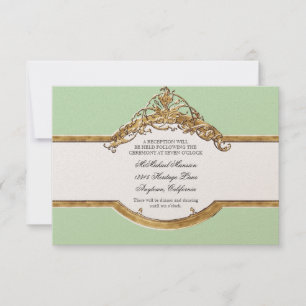 Invitación Black Tie Elegance 2, Golden Wedding Reception