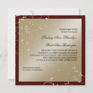 Invitación Black Tie Elegance Champagne Bodas de Vino