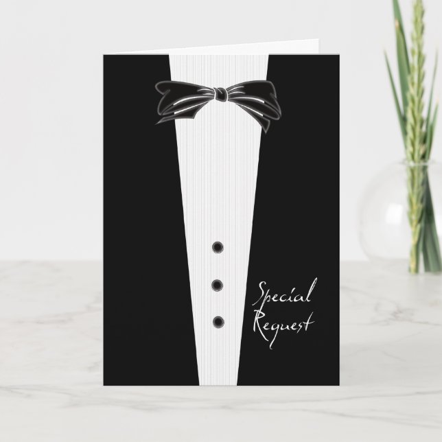 Invitación Black Tie Groomsman (Anverso)