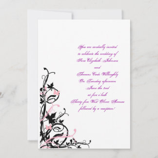 Invitación black_white_pink_wedding_invitation_template, Y…