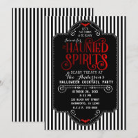 Black White Stripes Red Haunted Spiriktail Cocktai