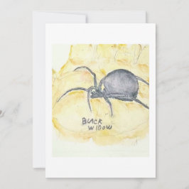 Invitación Black Widow Greeting Card