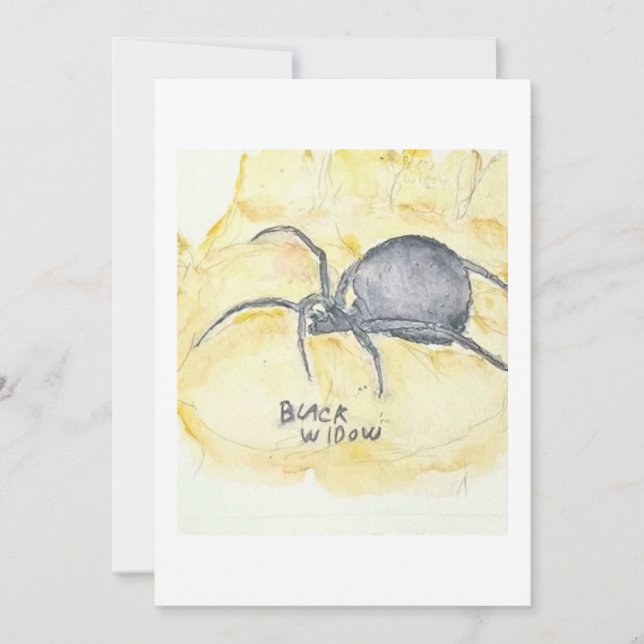 Invitación Black Widow Greeting Card (Anverso)