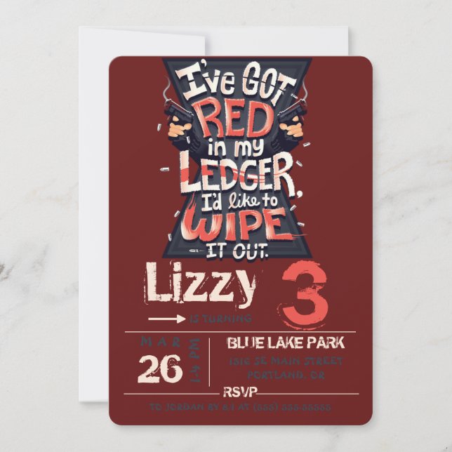 Invitación Black Widow invitation card  (Anverso)