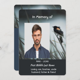 Invitación Blackbird de ala roja para la celebración del serv