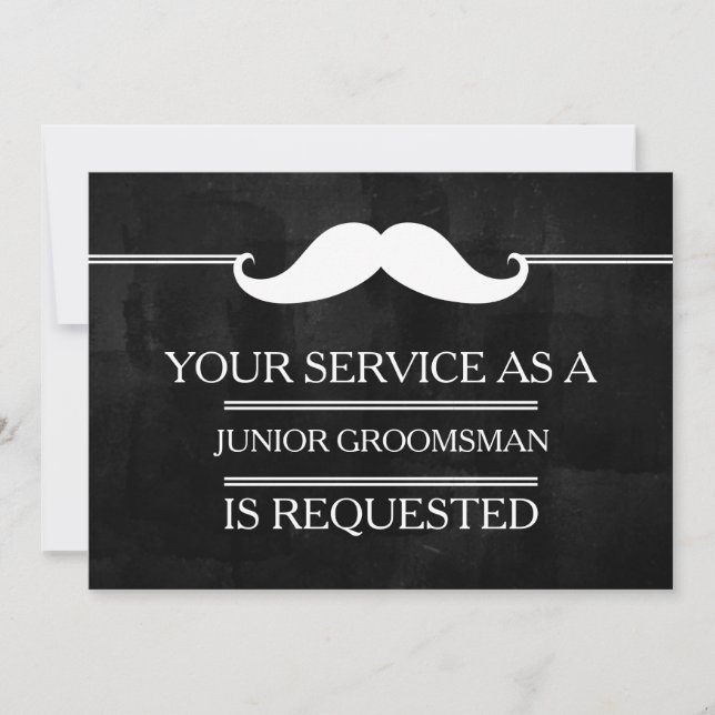 Invitación Blackboard su servicio como petición de Groomsman (Anverso)
