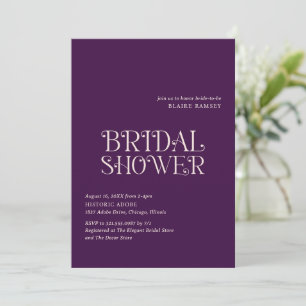 Invitación Blaire Purple Modern Bridal Shower