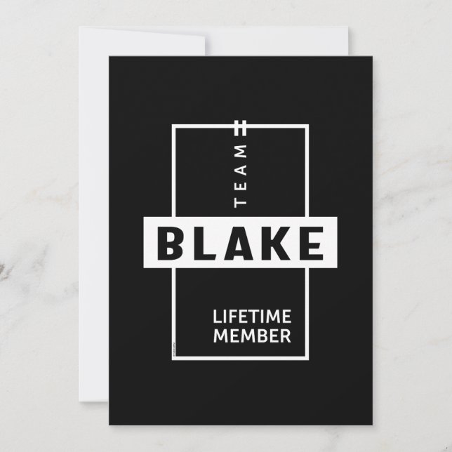 Invitación Blake Nombre personalizado Regalo de cumpleaños (Anverso)