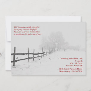 Invitación blanca de invierno