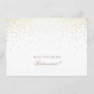 Invitación blanca de la dama de honor de la boda