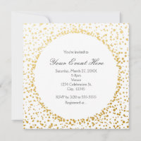 Invitación blanca de punto de elegancia glamurosa 