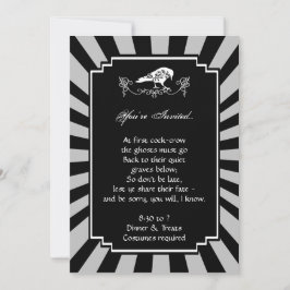 Invitación blanca del fiesta de Halloween del