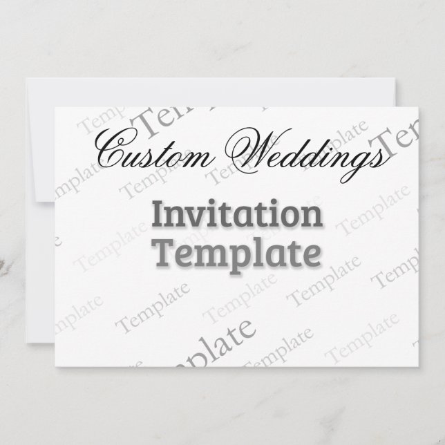 Invitación blanca mate de 5" x 7" (Anverso)