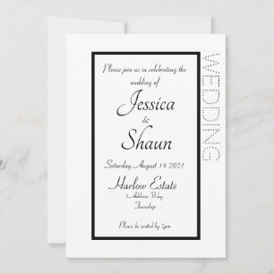 Invitación Blanca Moderna Simple