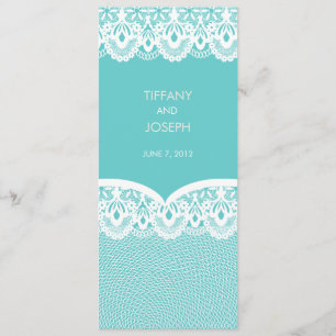 Invitación blanca verde azulada de la boda del