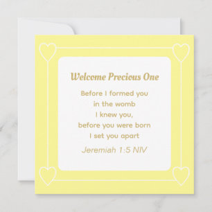 Invitación Blanco amarillo sencillo y lindo