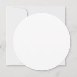 Invitación Blanco claro mate 5.25" Circle Blank Baby Shower