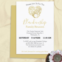 Blanco de la Reunión de la Familia de Árboles del