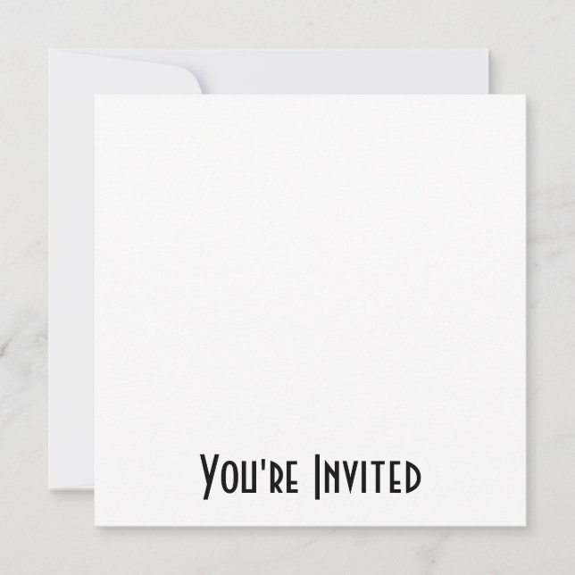 INVITACIÓN BLANCO - DISEÑAR EL PROPIO - CREAR EL PROPIO (Anverso)