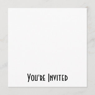 INVITACIÓN BLANCO - DISEÑAR EL PROPIO - CREAR EL PROPIO