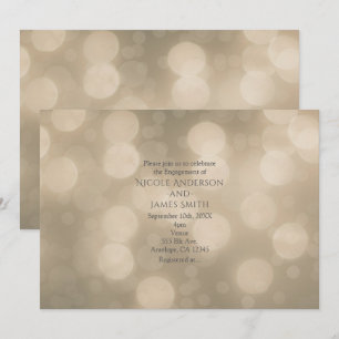 Invitación Blanco Resplandor Cremoso Luces Elegantes Bokeh Co