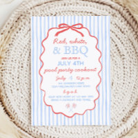 Blanco Rojo y BBQ 4 de julio Fiesta