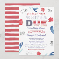 Blanco Rojo Y La Debida Baby Shower Virtual Patrió