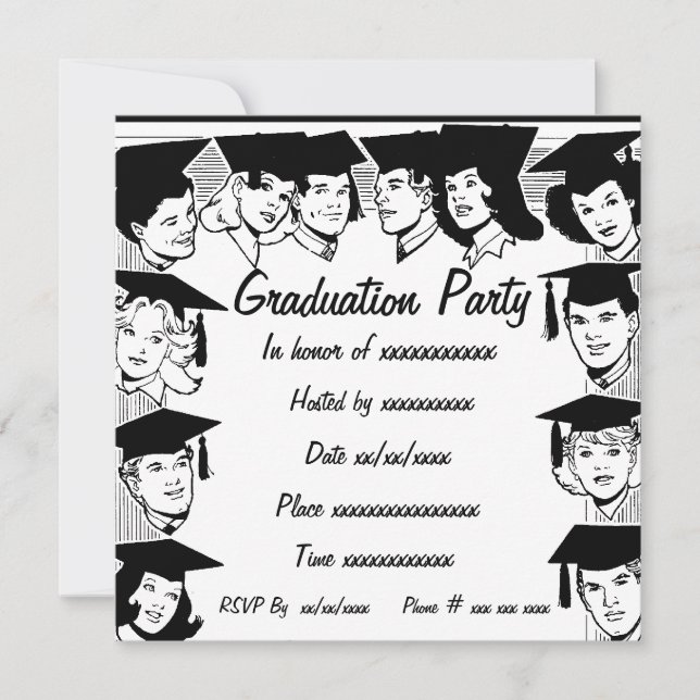 Invitación Blanco y negro- (Anverso)