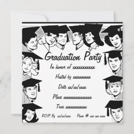 Invitación Blanco y negro-