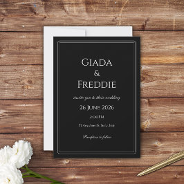 Invitación Blanco y negro con clase