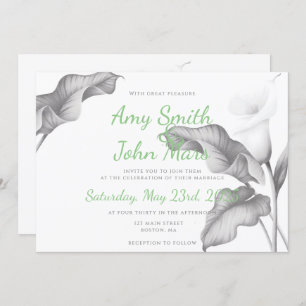 Invitación Blanco y negro de Calla Lilly