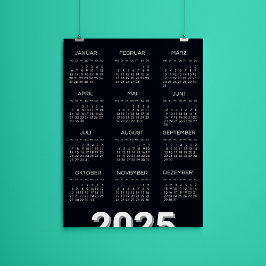 Invitación Blanco Y Negro De Kalender 2025