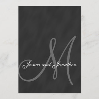 Invitación blanco y negro de la boda de la pizarra