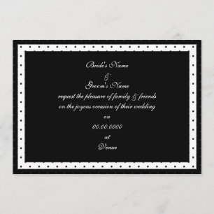 Invitación blanco y negro de la boda del lunar