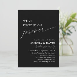 Invitación Blanco y negro en el que hemos decidido por siempr