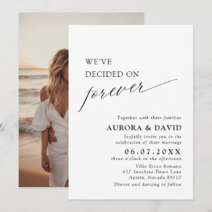 Invitación Blanco y negro en el que hemos decidido por siempr