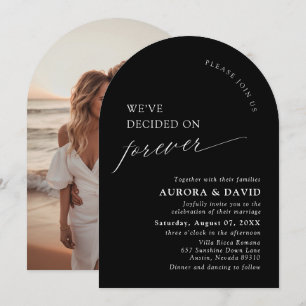 Invitación Blanco y negro en el que hemos decidido por siempr