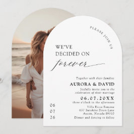 Invitación Blanco y negro en el que hemos decidido por siempr
