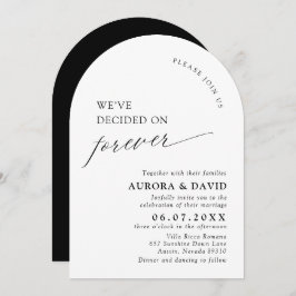 Invitación Blanco y negro en el que hemos decidido por siempr